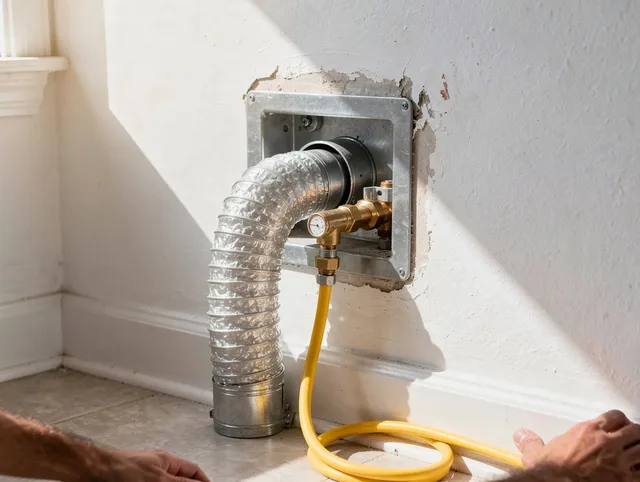 Valinda Dryer Vent Cleaning certified technician performing specialized gas dryer vent cleaning in Valinda